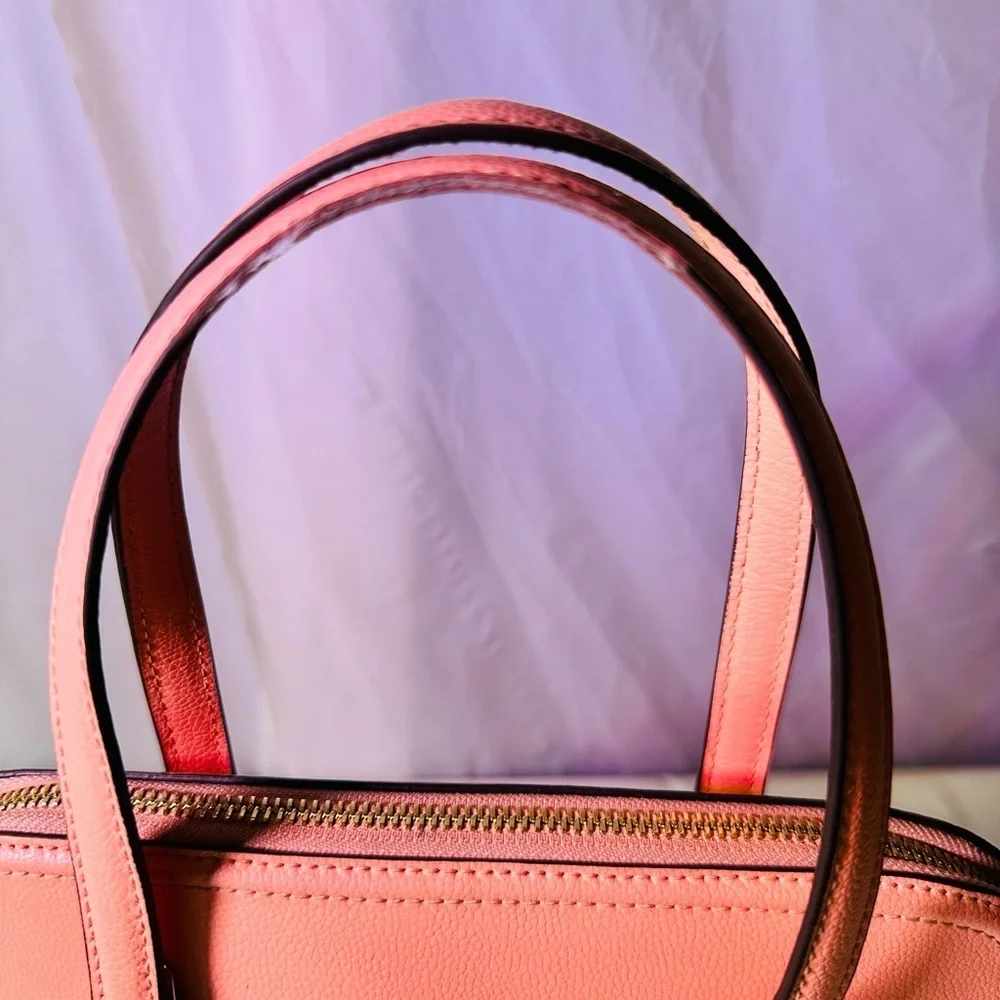 kate spade Coral Pink Leather Dome Tote